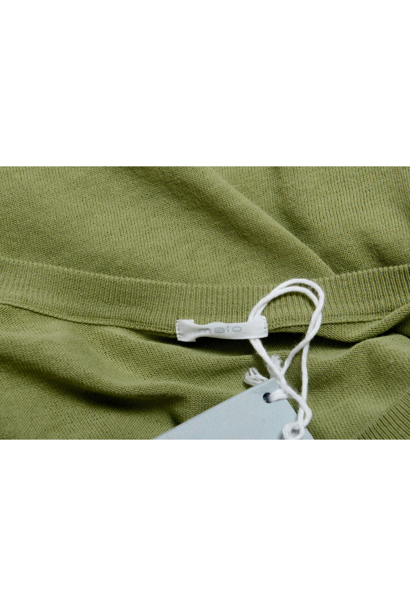Malo Men's V-Neck Light Pullover Green Sweater: Picture 5