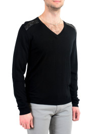 Just Cavalli Men's Black V-Neck 100% Wool Pullover Sweater: Picture 2