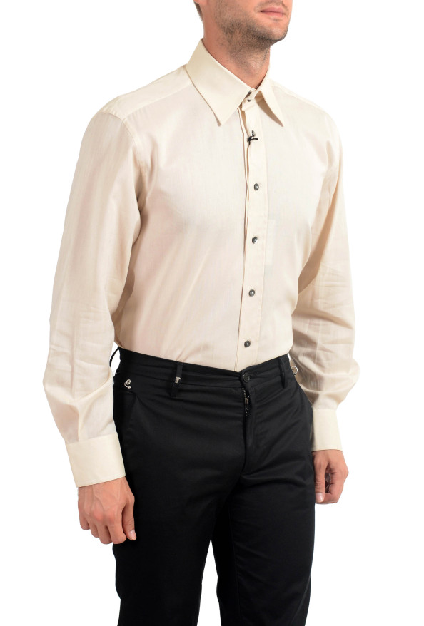 Dolce&Gabbana Men's Slim Beige Long Sleeve Dress Shirt : Picture 3
