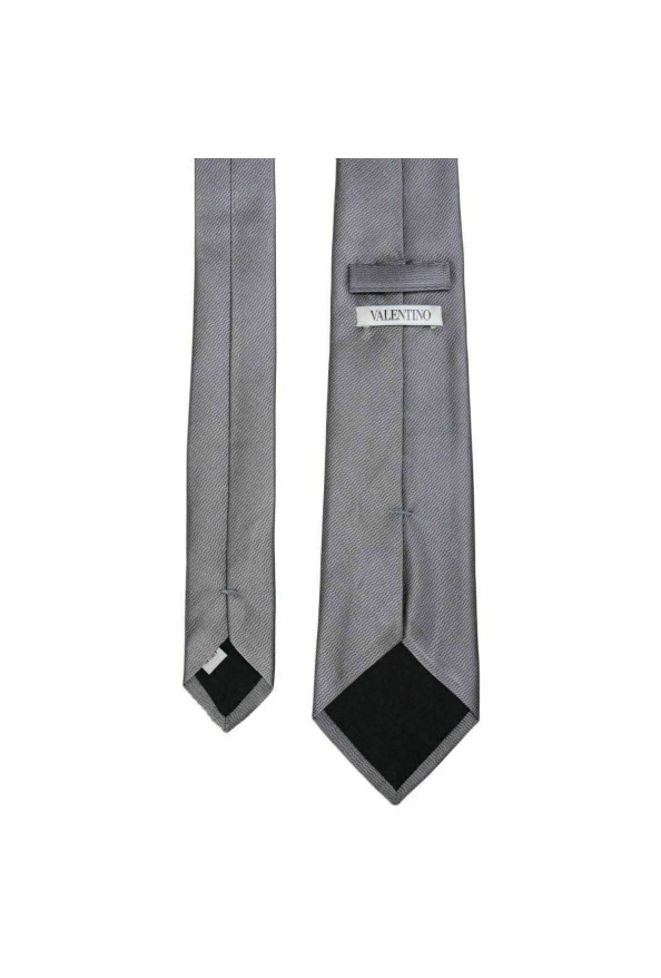 Valentino Light Gray Geometric Print Men's 100% Silk Neck Tie: Picture 3