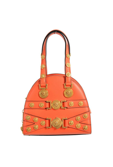 Versace Tribute 100% Leather Orange Women's Handbag Shoulder Bag