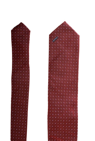 Prada Men's UCR77 Burgundy Geometric Print 100% Silk Tie: Picture 2