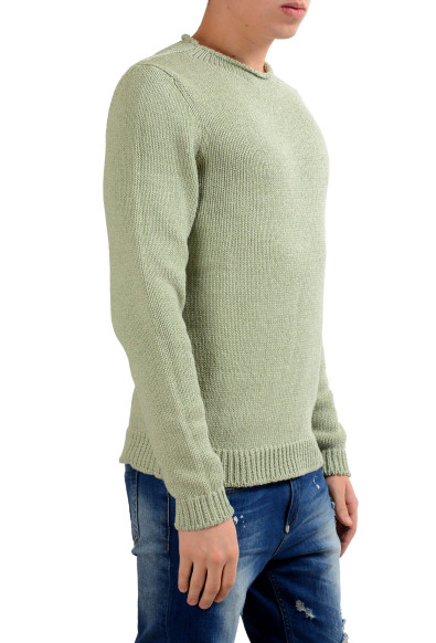Malo Men's Green Silk Cashmere Crewneck Heavy Knitted Sweater: Picture 2
