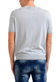 Malo Men's Gray Knitted Short Sleeve Henley Shirt: Picture 5
