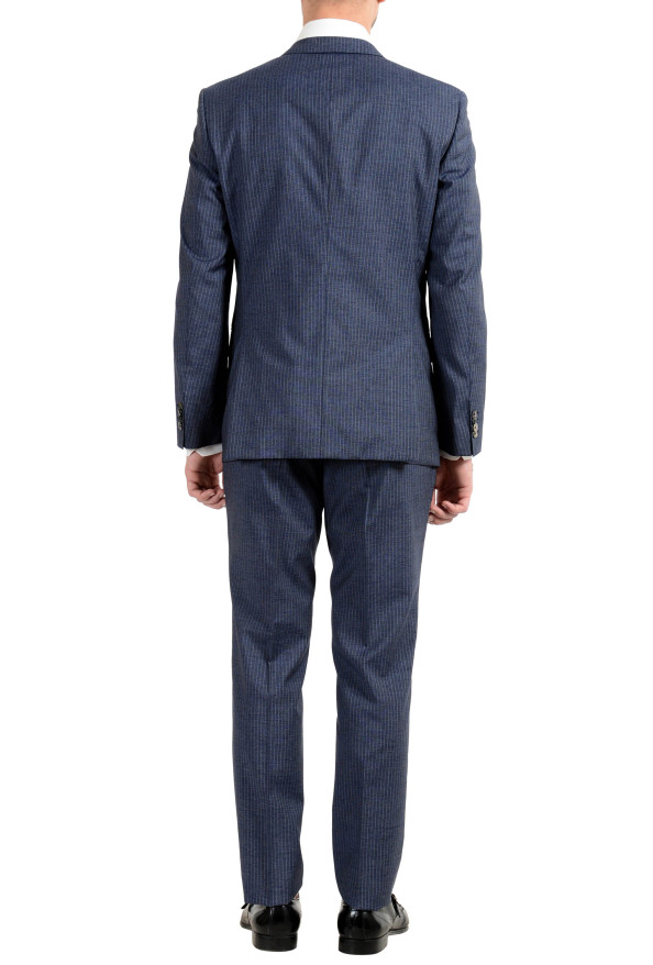 Hugo Boss "Hutson5/Gander3" Men's Silk Wool Slim Striped Blue Two Button Suit: Picture 9