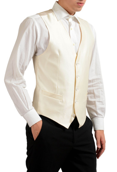 Dolce & Gabbana Men's Silk Wool Button Up Off White Dress Vest : Picture 2