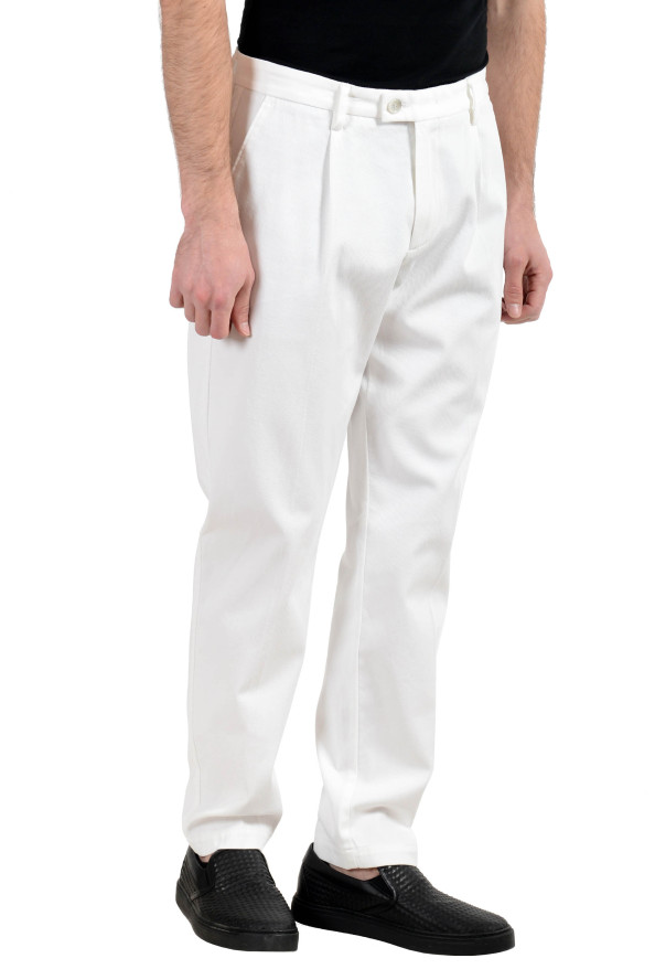 Hugo Boss "Riko-Pleats" Men's White Stretch Casual Pants: Picture 2