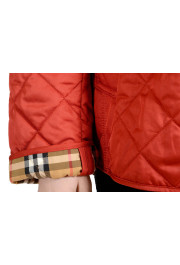 Burberry Women's Red Quilted Button Down Jacket Coat: Picture 5