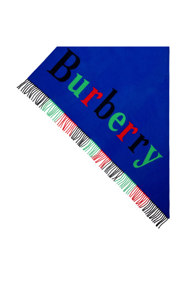 Burberry Wool Cashmere Multi-Color Shawl Scarf