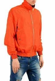 Versace Collection Men's Orange Full Zip Windbreaker Jacket: Picture 3