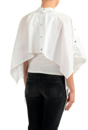 Maison Margiela MM6 Women's White Cape Look Asymmetrical Button Top: Picture 2
