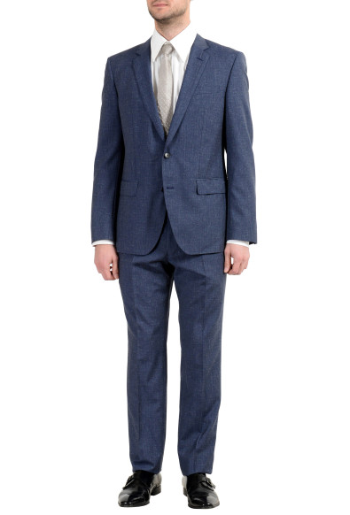 Hugo Boss "Huge6/Genius5" Men's Linen Silk Wool Slim Blue Two Button Suit