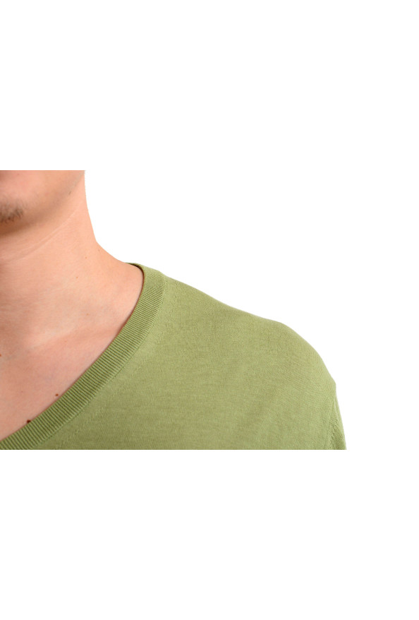 Malo Men's V-Neck Light Pullover Green Sweater: Picture 4