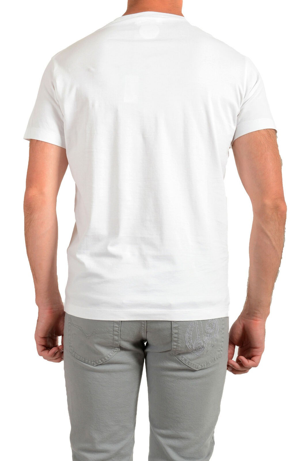 Dsquared2 Men's White Logo Print Crewneck T-Shirt