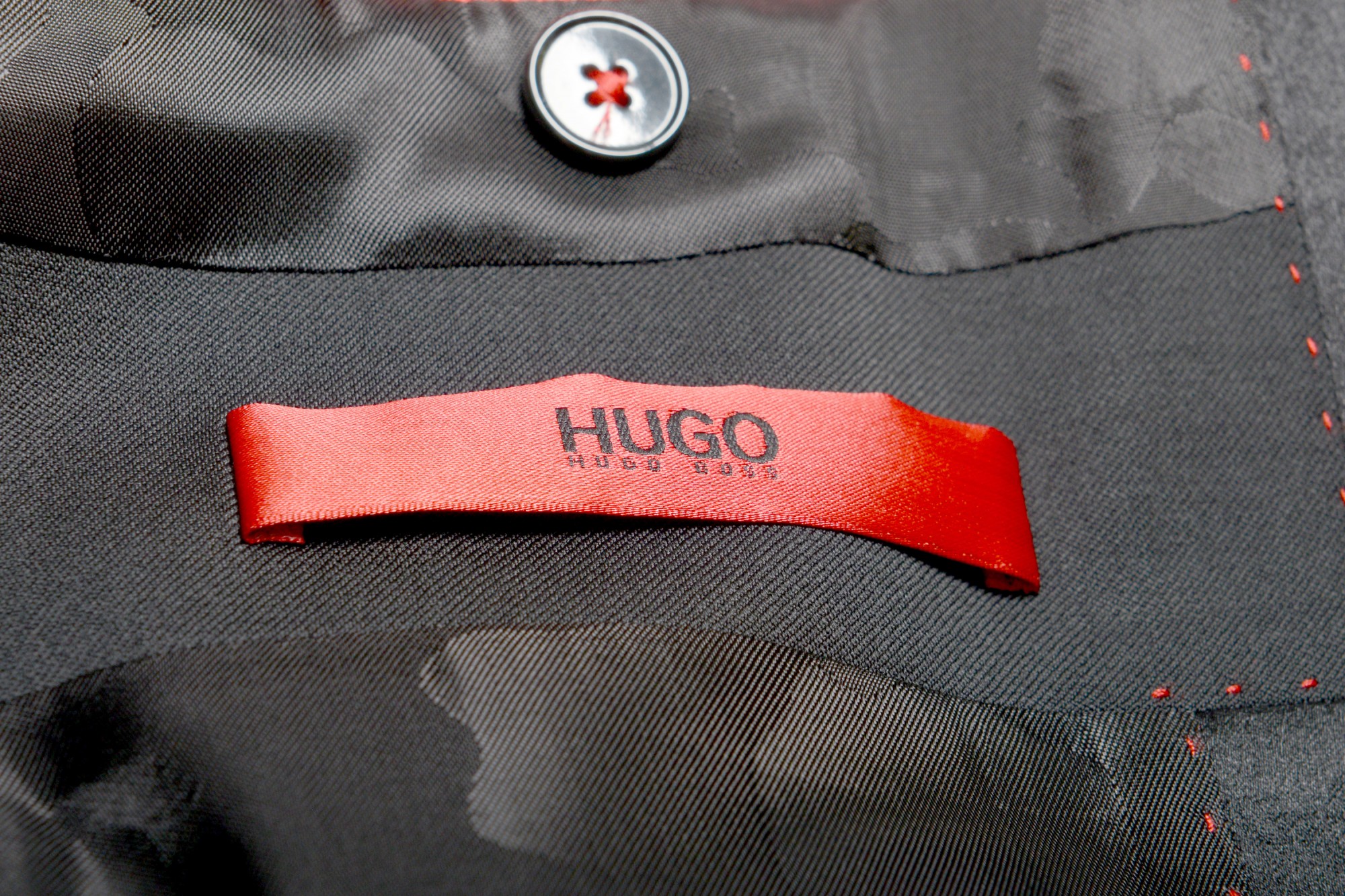 Suit Men\'s Wool Boss Black Extra Fit Hugo 100% Button Arti/Gesten184E1 Slim One