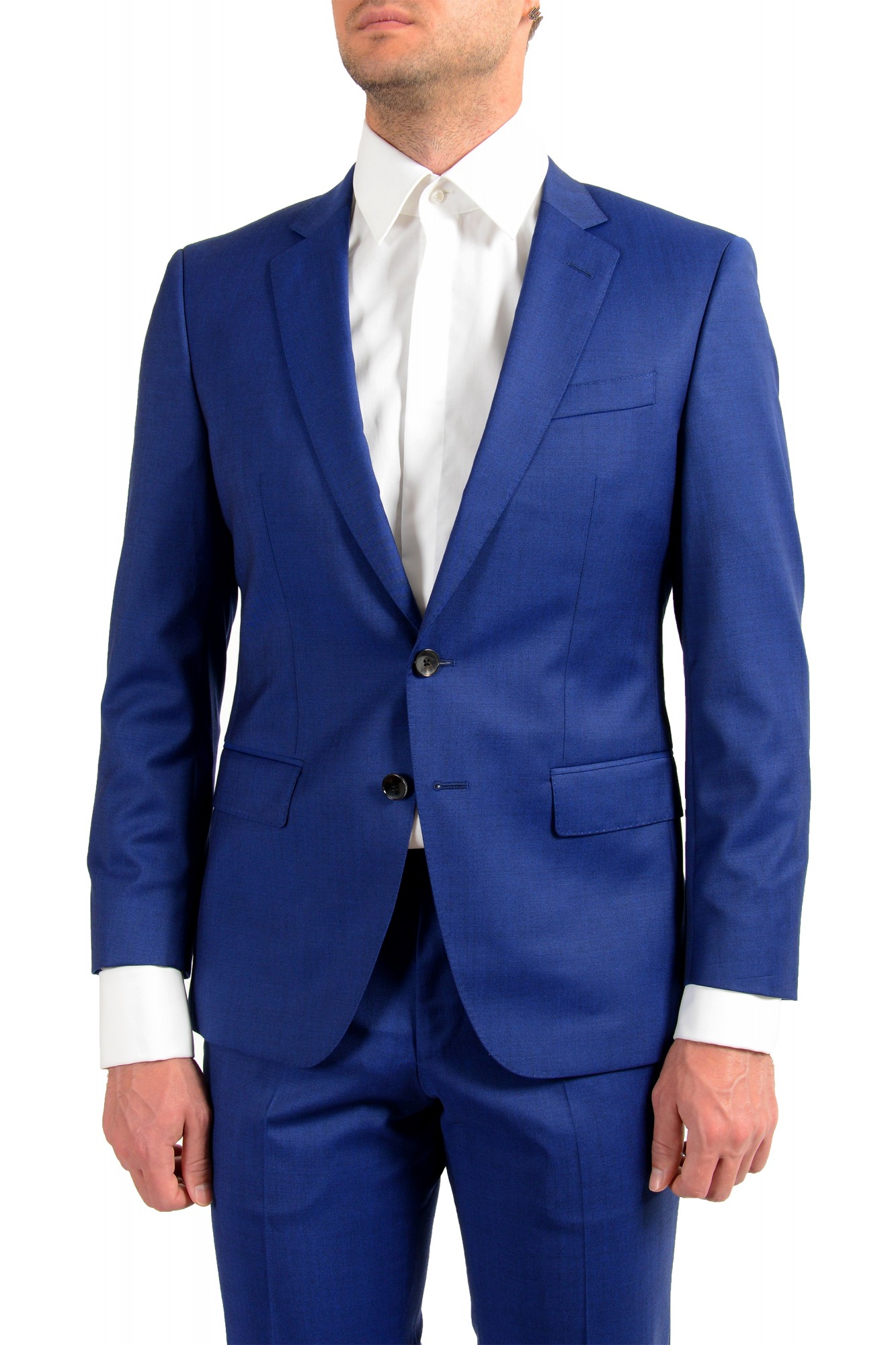 Boss "Huge6/Genius5" Fit Blue Wool Two Button Suit