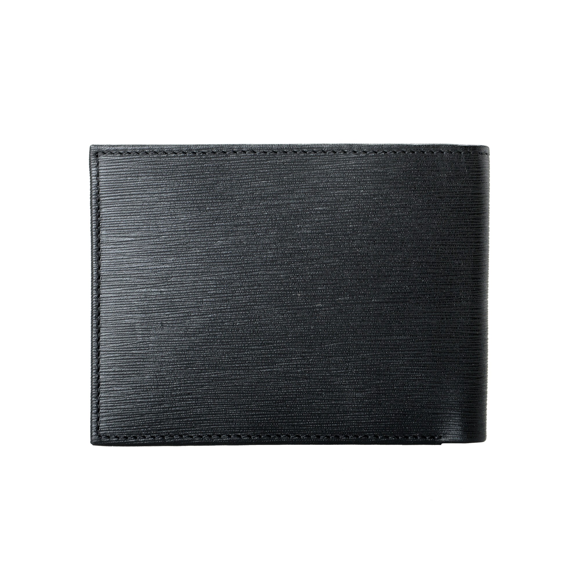 Cavalli Class Men's Black Logo Print Textured Leather Bifold Wallet