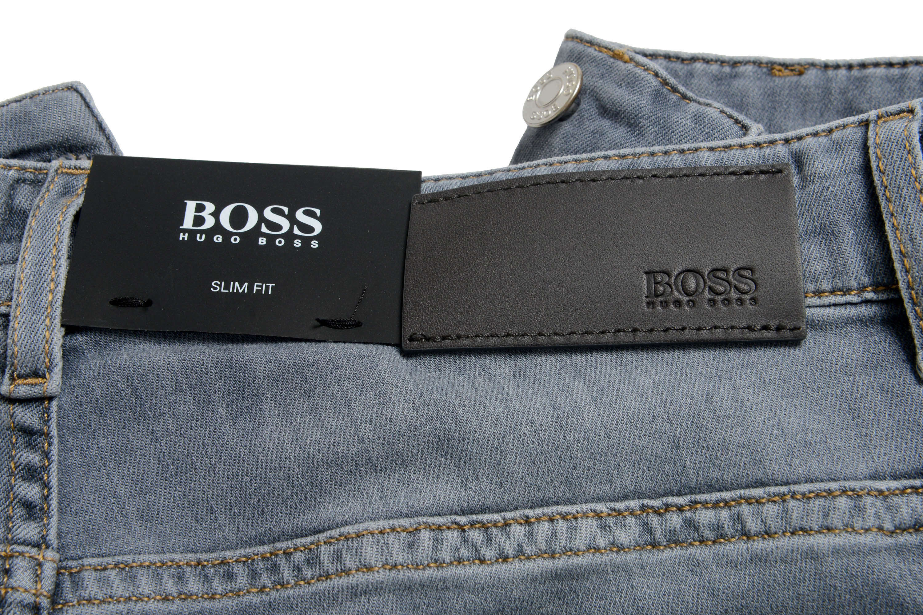Hugo Boss Men's "Delaware3" Slim Fit Gray Lightweight Jeans