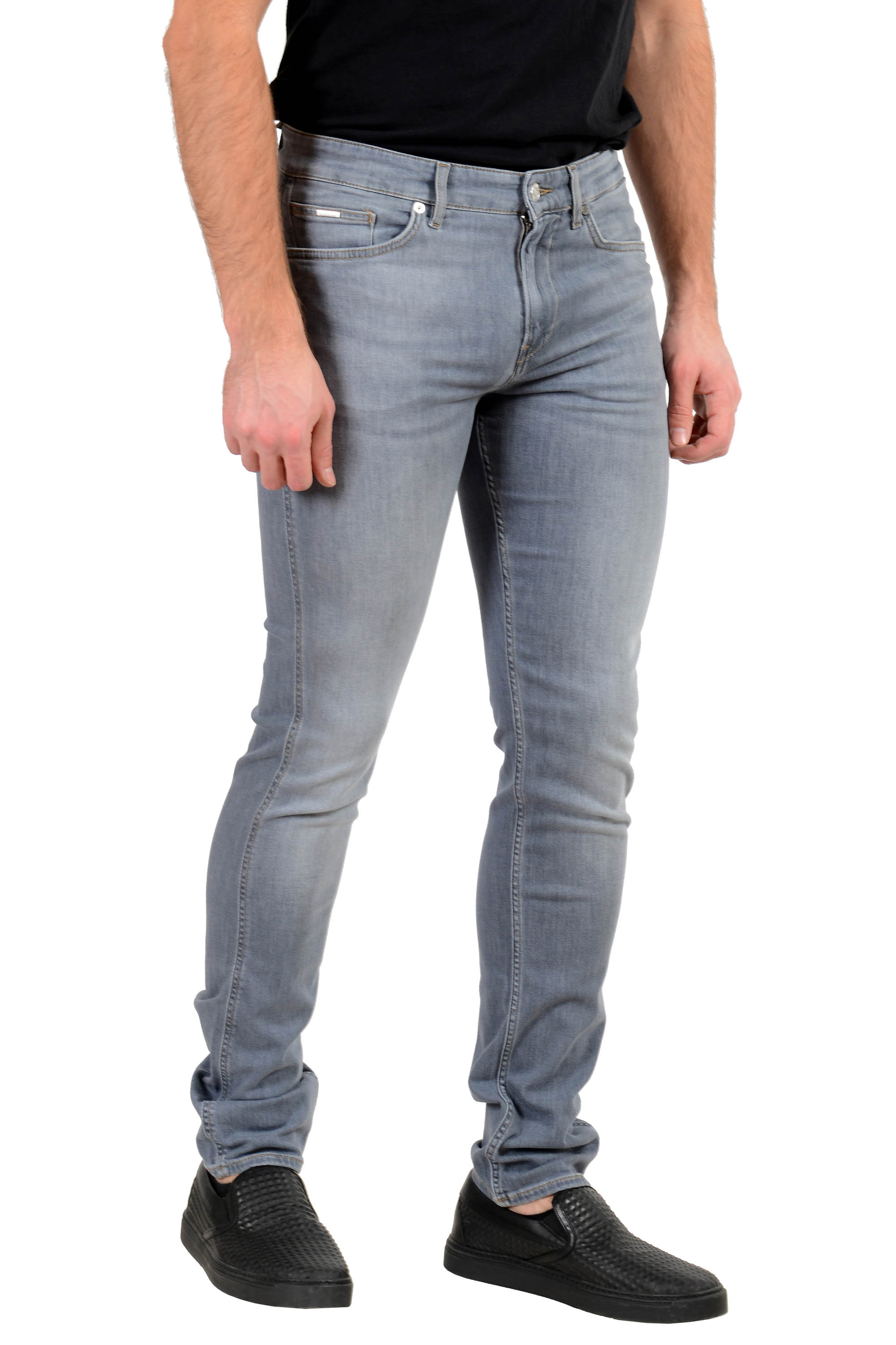 Edele Vaak gesproken voedsel Hugo Boss Men's "Delaware3" Slim Fit Gray Lightweight Stretch Jeans
