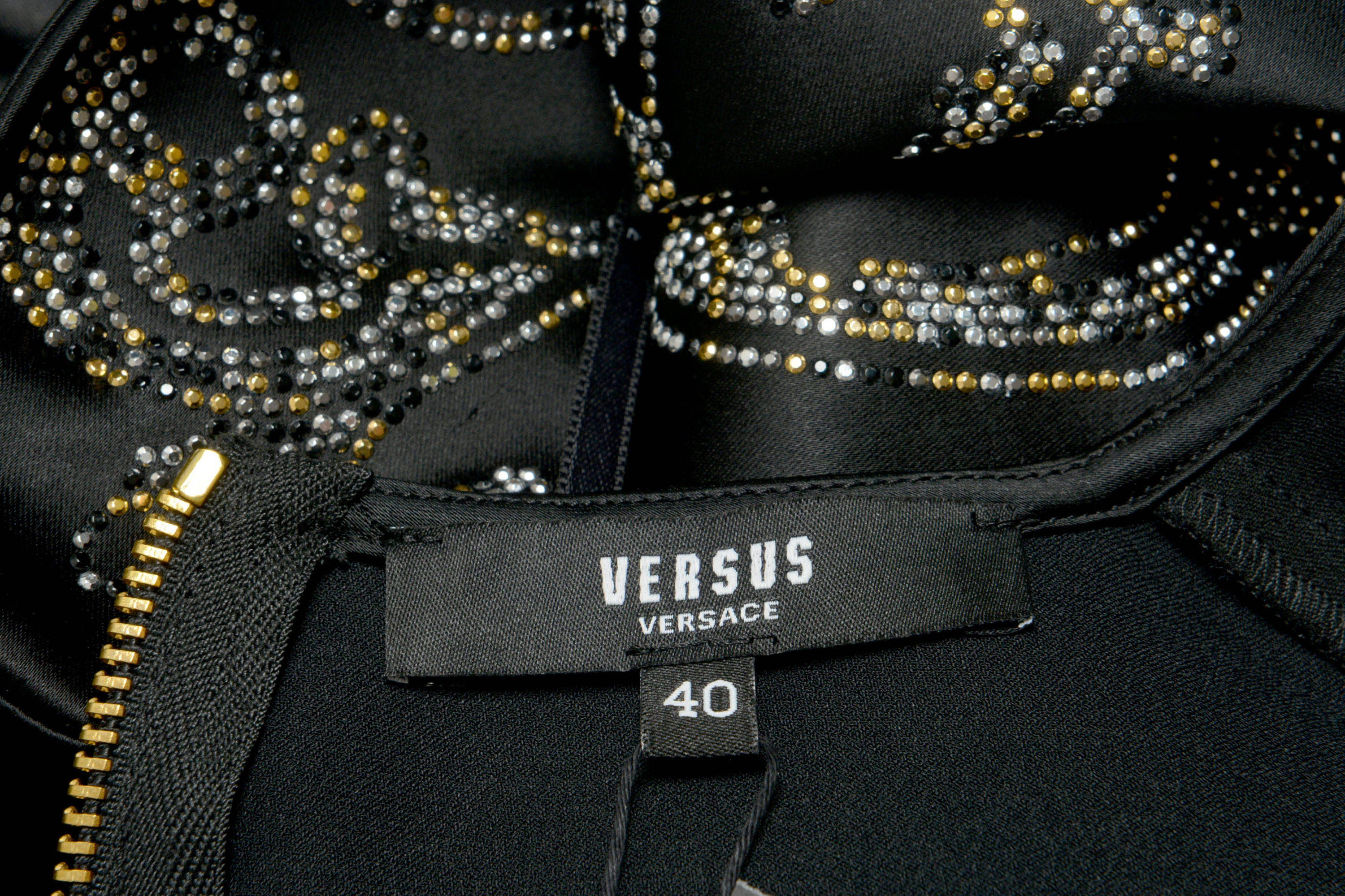 Versace Versus Women's Black Embellished Sleeveless Blouse Top Size S M L XL