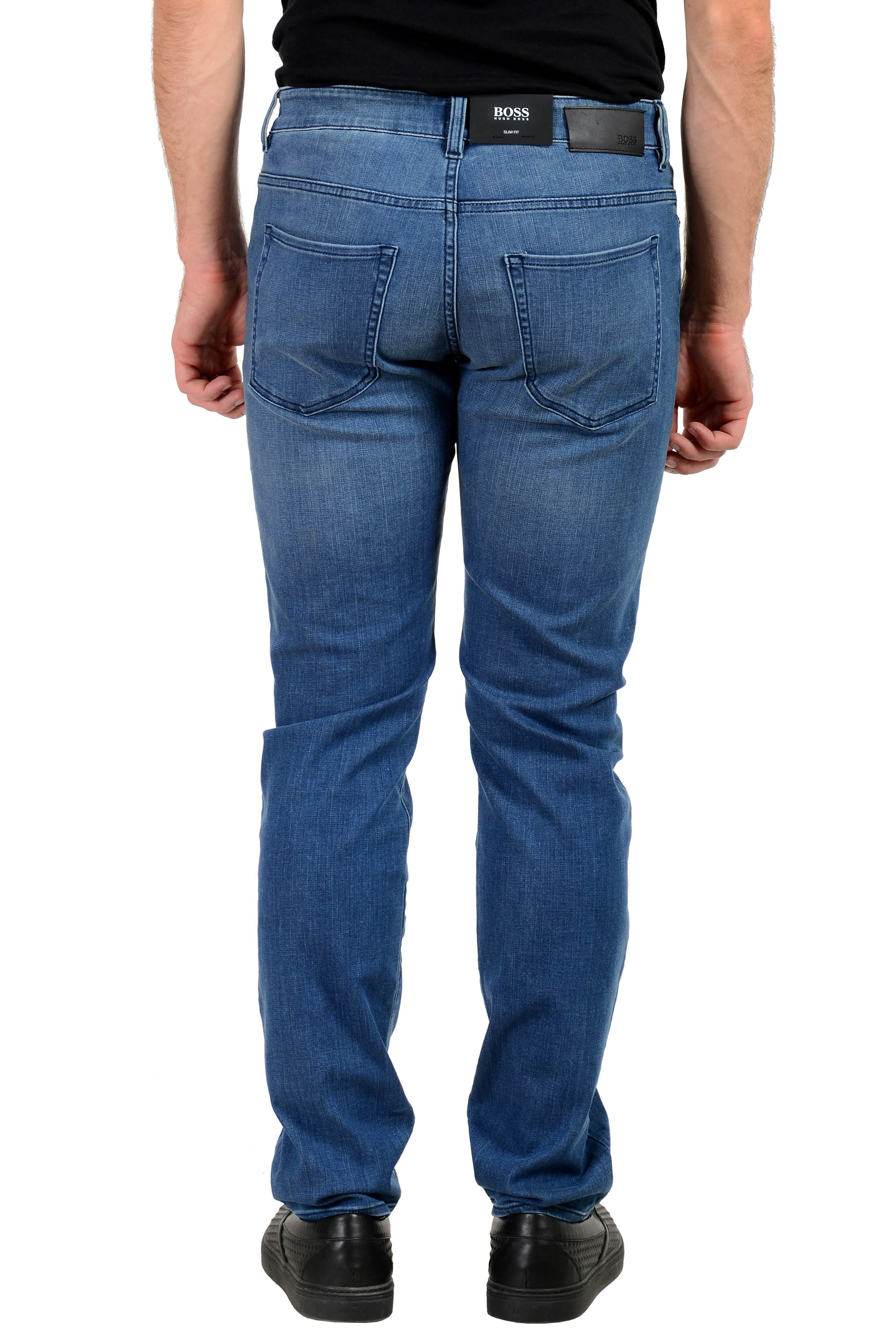 Afslut Kære Styring Hugo Boss Men's "Delaware3-1"Slim Fit Medium Blue Wash Stretch Jeans