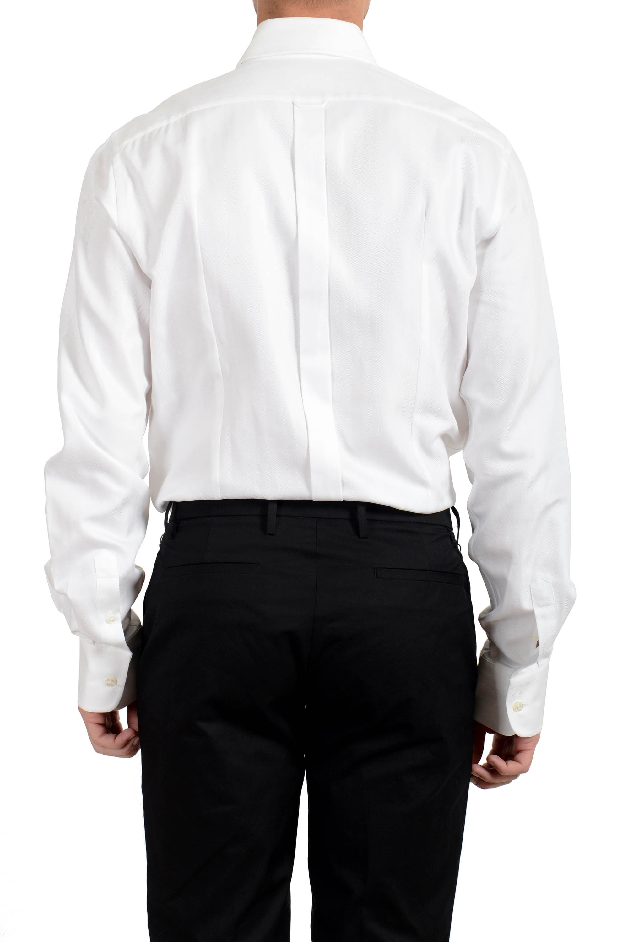 Dolce & Gabbana Mens Striped Long Sleeve Dress Shirt US 16 IT 41
